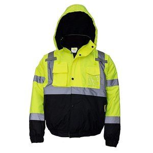 USED New York Hi-Viz Workwear WJ9011/12 Men's ANSI  Bomber Jacket 5XL $120 K358